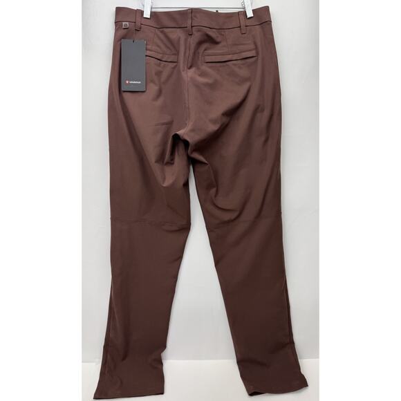 LULULEMON MENS COMMISSION PANT SLIM NWT SIZE-36"34"L Brown - Picture 3 of 7